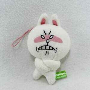 Line Friends Connie Plush Strap Bunny Rabbit Mad Angry Doll Mascot Hanging Japan